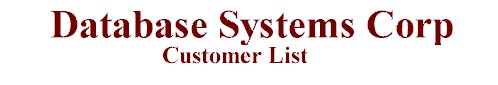 customers of database systems corp.