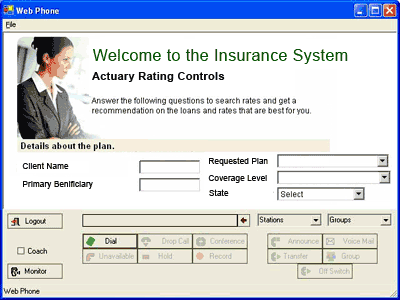 web phone insurance application