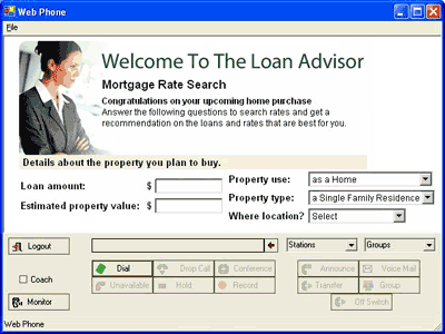 web phone mortgage application