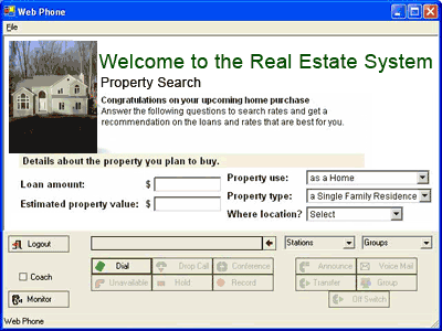 web phone real estate application