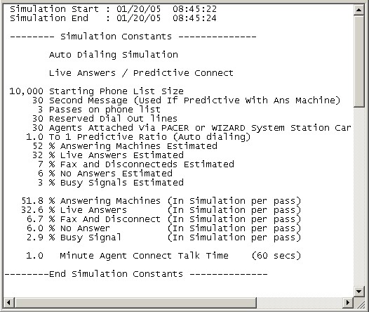 voice broadcasting simulation Results