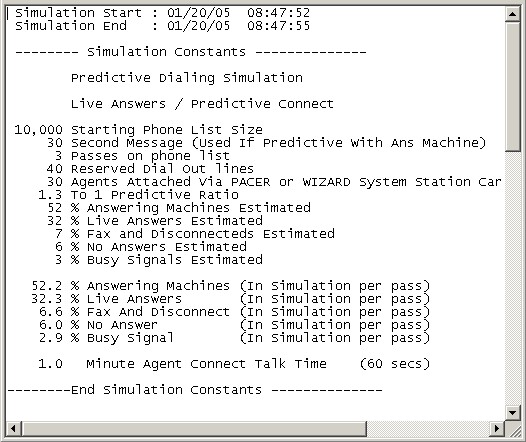 voice broadcasting simulation Results