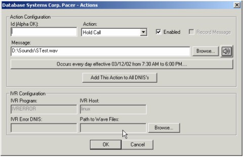 voice broadcast ACD Configuration