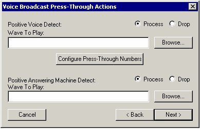 Voice Broadcast Configuration Menu