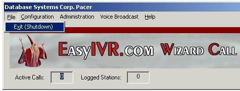 voice broadcast menu file exit
