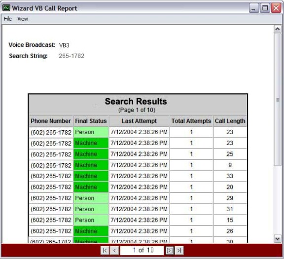 voice broadcasting reports